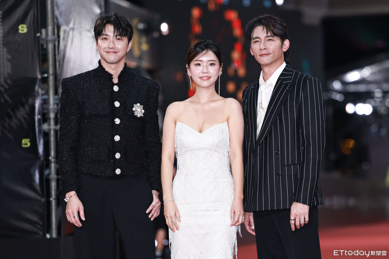 ▲▼2025金鐘獎節目紅毯-温昇豪、江宏傑、韓國女生 Judy【金奎利 KIM KYURI】。(圖/攝影中心攝)