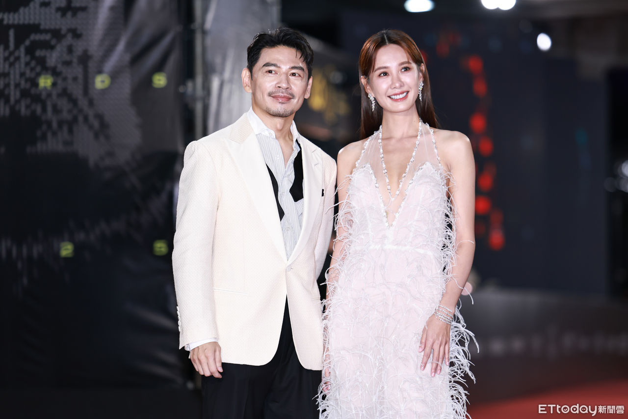 ▲▼2025金鐘獎節目紅毯-阿KEN【林暐恆】、安心亞。(圖/攝影中心攝)