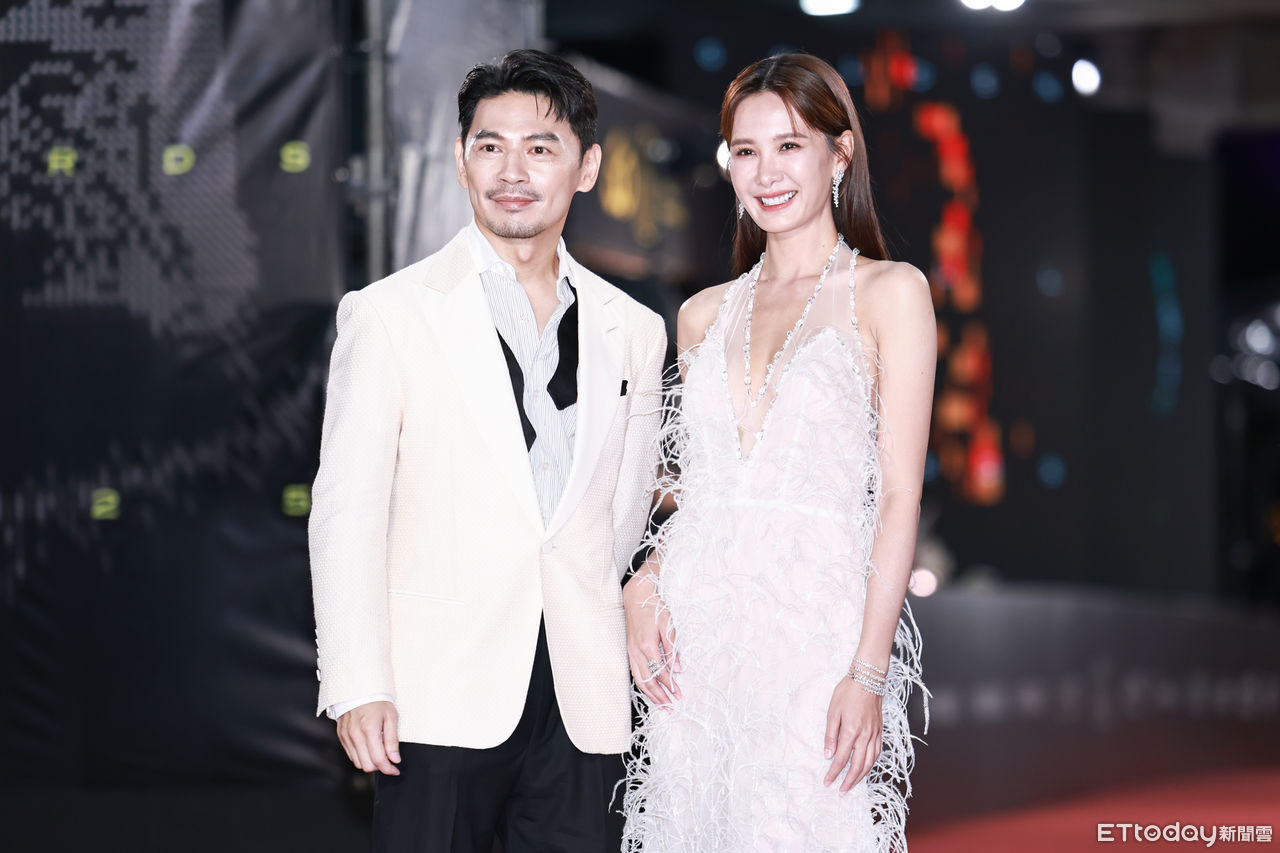 ▲▼2025金鐘獎節目紅毯-阿KEN【林暐恆】、安心亞。(圖/攝影中心攝)