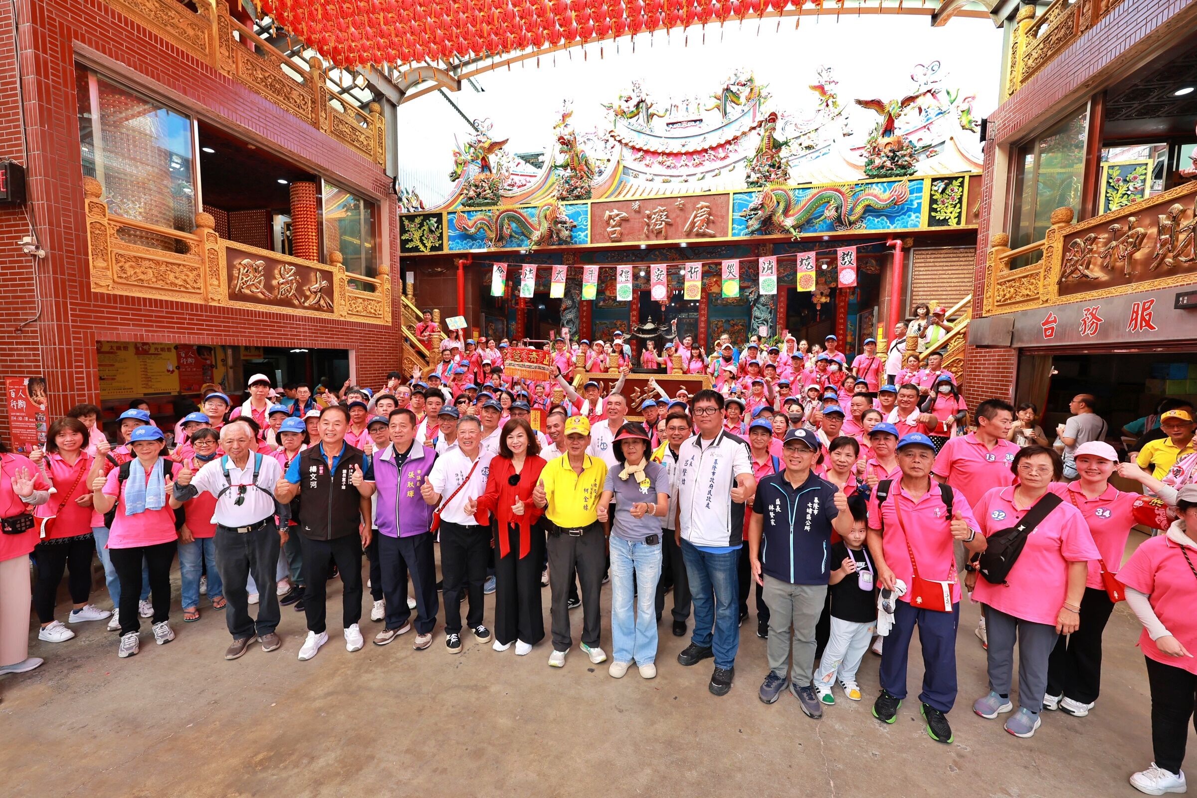 ▲三媽會香行腳駐駕七堵慶濟宮。(圖/記者郭世賢翻攝)