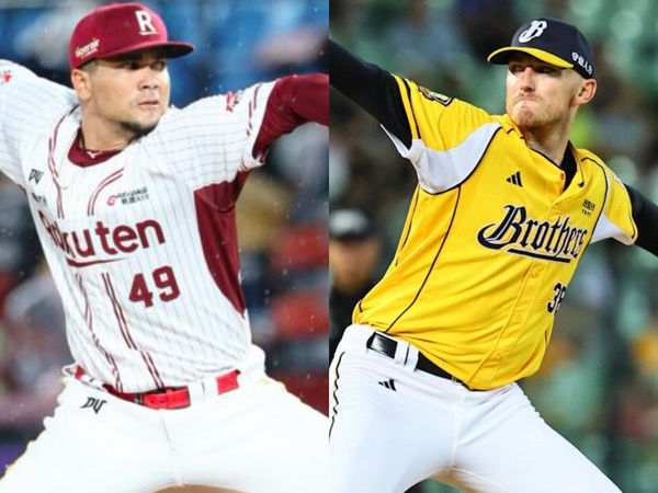▲ 樂天王牌威能帝登板拚連勝,兄弟強投李博登首度季後登場守護主場。 。(圖/球團提供)