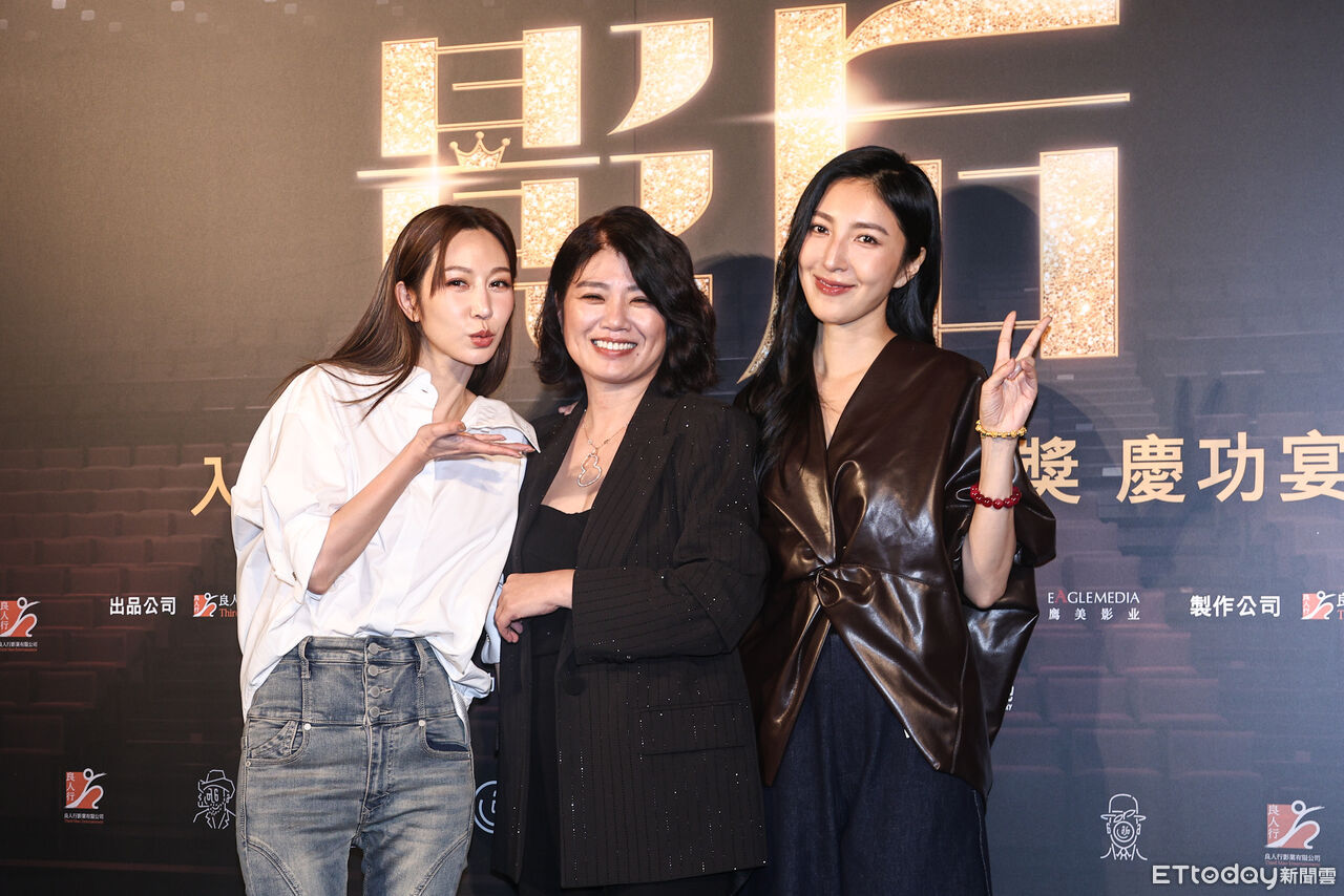 ▲曾菀婷、楊謹華、嚴藝文出席《影后》慶功宴。(圖/記者林敬旻攝)