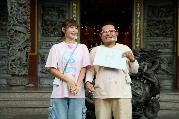 ▲▼鄭仲茵、許笑舜錄製《神之路》。(圖/東森提供)