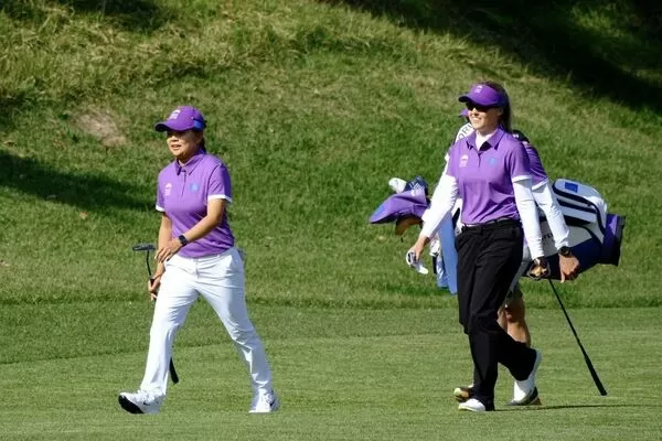 ▲LPGA皇冠盃徐薇淩攜手韓德森後來居上,為世界隊開紅盤。(圖/昊昭顧問有限公司提供)