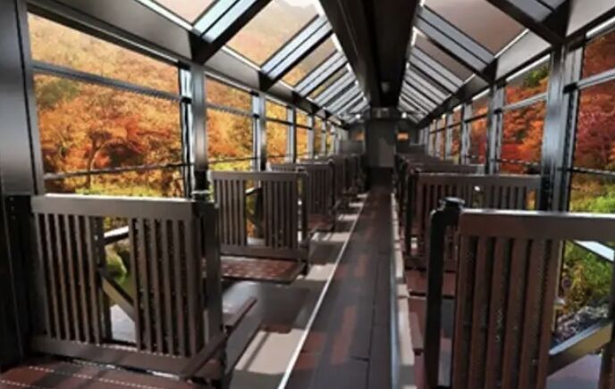 ▲▼全新嵐山小火車示意圖。(圖/嵯峨野観光鉄道株式会社提供)