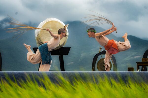 ▲▼「2025池上秋收藝術節」優人神鼓首度合作桑布伊。(圖/劉振祥攝影/台灣好基金會提供)