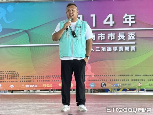 ▲台南市市長盃小鐵人三項錦標賽睽違多年再度於安平啟動,吸引大批小選手熱情參與。(記者林東良翻攝,下同)