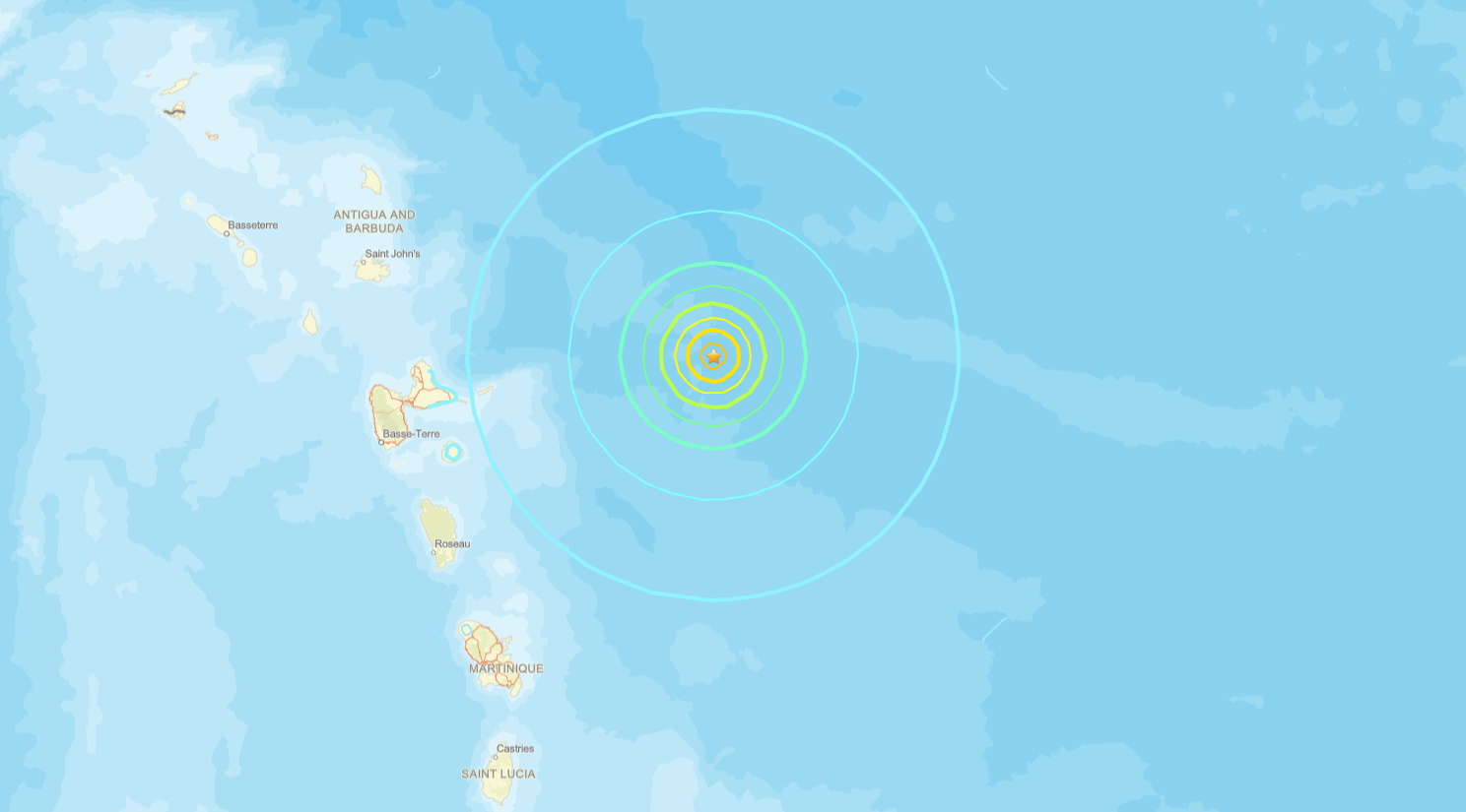 ▲▼加勒比海發生規模6.5地震。(圖/翻攝USGS)