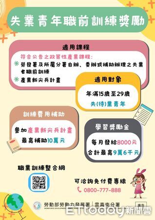 ▲雲嘉南分署開辦多項產業新尖兵課程,協助青年強化專業技能、提升就業力。(記者林東良翻攝,下同)