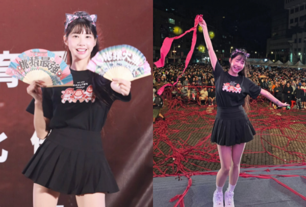 ▲崔荷潾哭到滿臉都是淚。(圖/樂天桃猿)