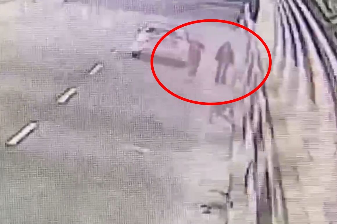 ▲▼騎士見「隧道有鬼」嚇崩!恐怖黑影照瘋傳 監視器拍到3個人。(圖/記者郭世賢翻攝)