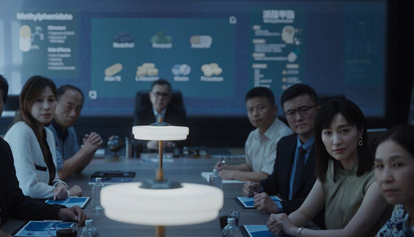 ▲田中千繪為《自殺通告》剪去20公分頭髮,和黃秋生對戲氣勢逼人。(圖/本萃電影提供)