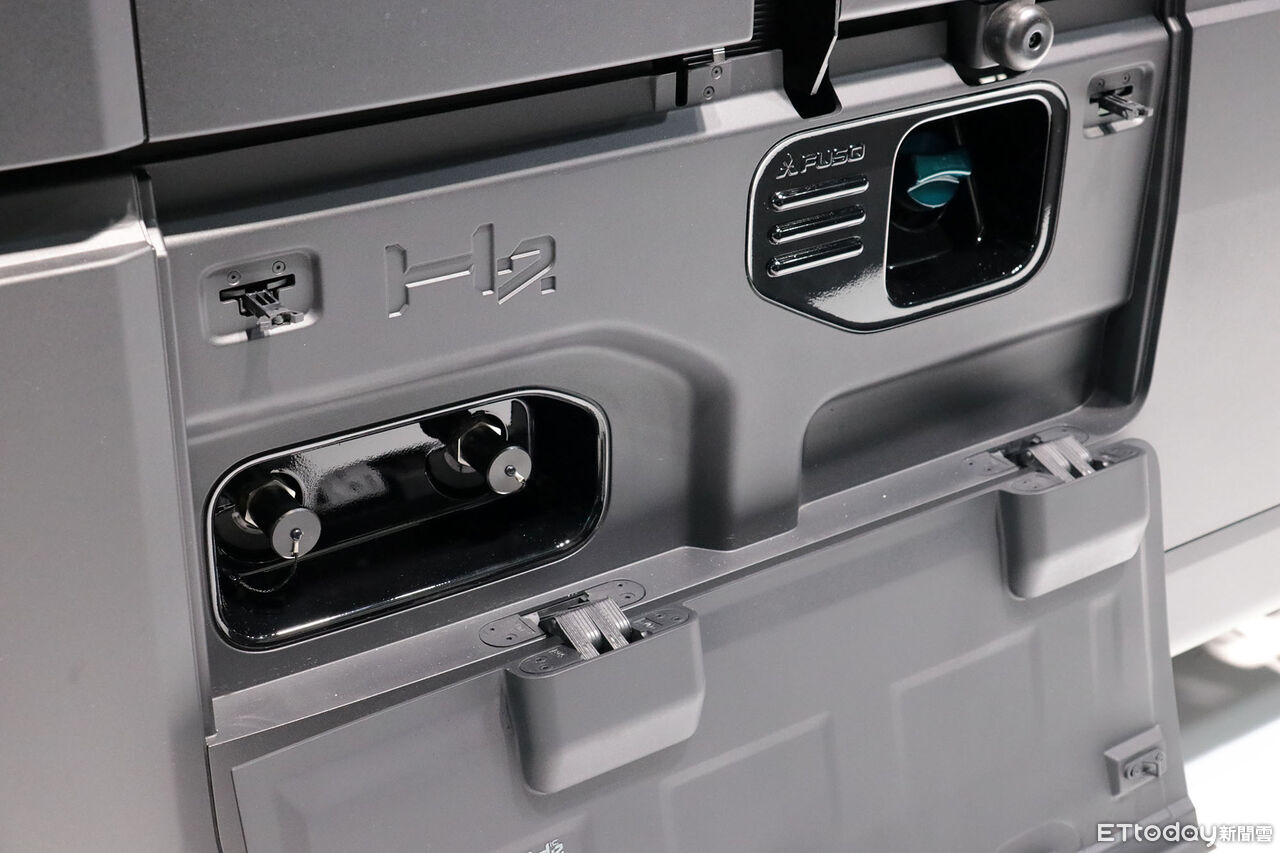 ▲FUSO「2款氫氣重型卡車」日本車展首度現身!充填15分可跑1200KM。(圖/記者張慶輝攝)