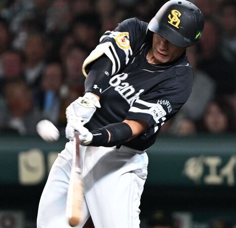 ▲柳田悠岐。(圖/截自x,nishispo_hawks)