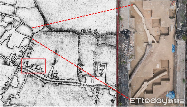 ▲▼台南考古出土清代「糖碎」修成道路。(圖/台南市文資處)