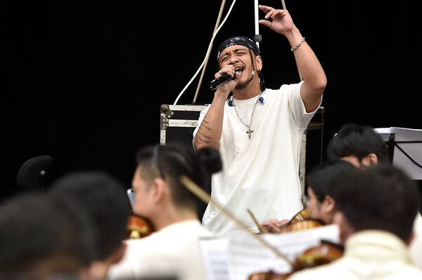 ▲Fubon Angels突襲日月潭花火音樂會彩排。(圖/富邦悍將提供)