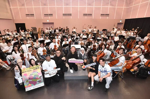 ▲Fubon Angels突襲日月潭花火音樂會彩排。(圖/富邦悍將提供)