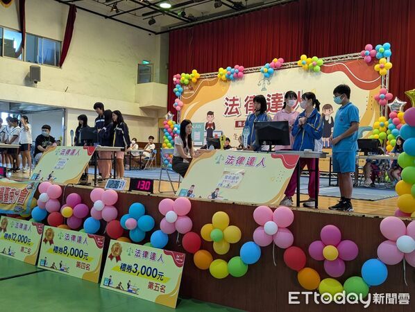 ▲台南市2025年度「法律達人~青少年認識法律擂臺賽」決賽在新化國小登場,鹽水國中勇奪第一名。(記者林東良翻攝,下同)