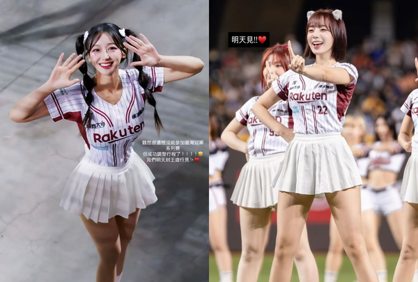 ▲慶祝樂天奪冠!河智媛、禹洙漢排除萬難 來台參加封王遊行 。(圖/樂天桃猿提供)