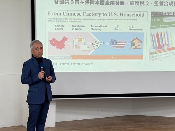 ▲謝志堅暢談全球航運新局。(圖/記者張佩芬攝)