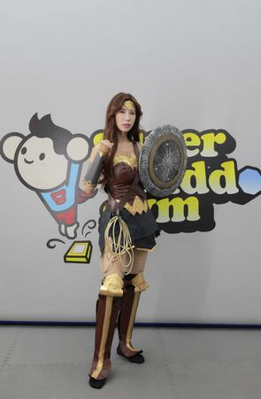 ▲古程丰陪學生度過萬聖節。(圖/小超人綜合體能俱樂部提供)