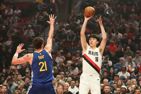 ▲楊瀚森今日被正式下放到拓荒者所屬發展聯盟球隊。(圖/達志影像/美聯社)