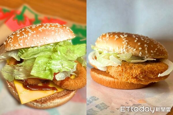 ▲▼漢堡王推法式芥末豬排堡、洋蔥圈蔬菜堡。(圖/業者提供)