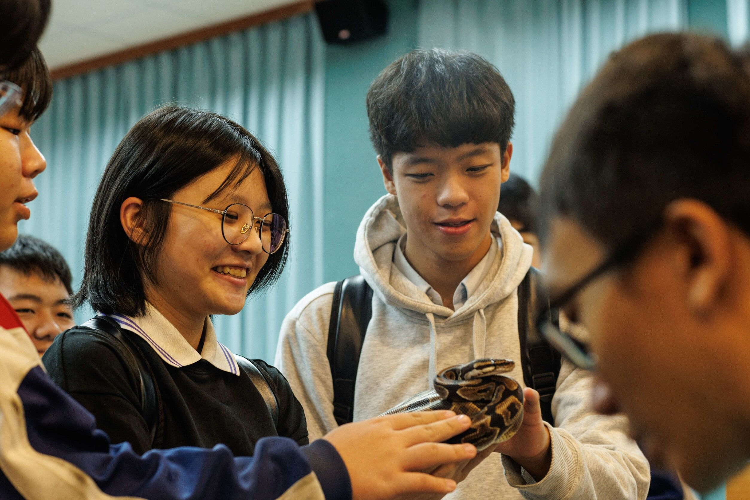 ▲基隆商工特殊寵物講座。(圖/國立基隆商工提供)