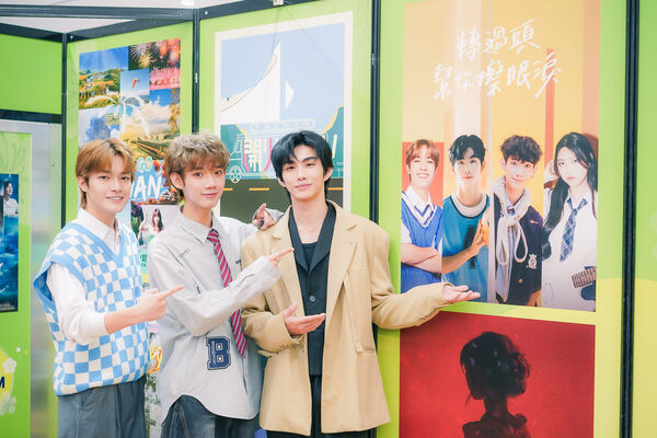 ▲《轉過頭幫你擦眼淚》鄭彫秦、張鈞嘉、禾雁凱登上東京影視展。(圖/踢帕娛樂提供)