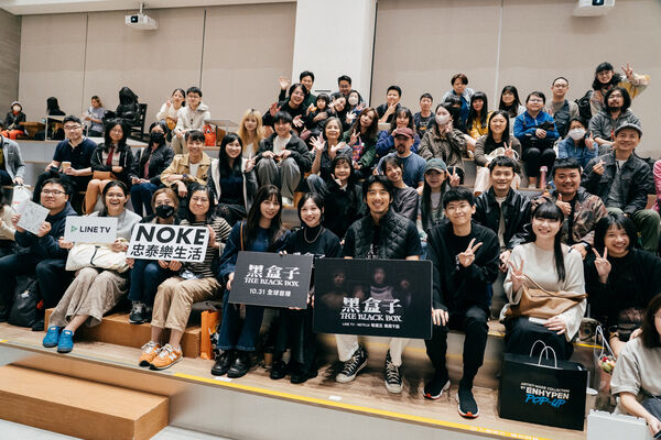 ▲《星際救援》傅孟柏、原作者Pony(中)、製作人蘇莞筑出席《星際救援》特映會。(圖/NOKE忠泰樂生活提供)