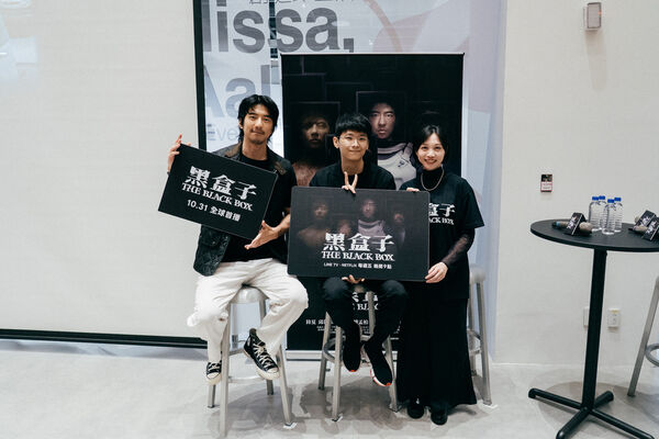 ▲《星際救援》傅孟柏、原作者Pony(中)、製作人蘇莞筑出席《星際救援》特映會。(圖/NOKE忠泰樂生活提供)