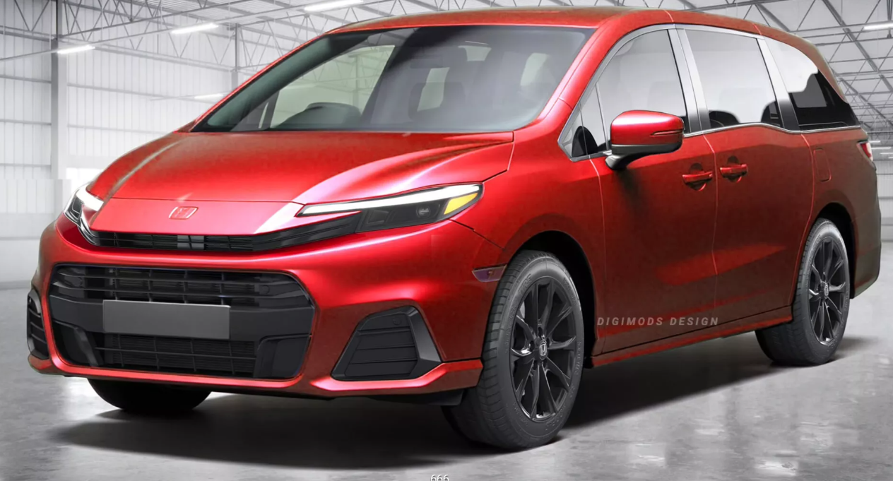 ▲HONDA Odyssey已有8年未進行換代改款!近日海外釋出新一代消息。(預想圖/翻攝自《Digimods DESIGN》)