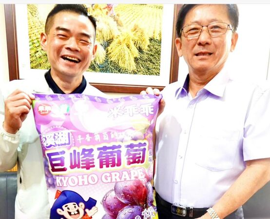 ▲溪湖鎮農會與公所推出限量溪湖巨峰葡萄米乖乖爆紅。(圖/民眾提供)