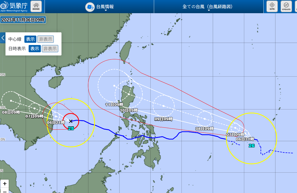 ▲▼ 。(圖/翻攝自日本氣象廳)