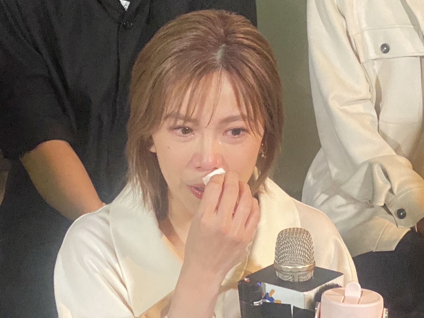 ▲廖苡喬淚崩。(圖/記者黃國霖攝)