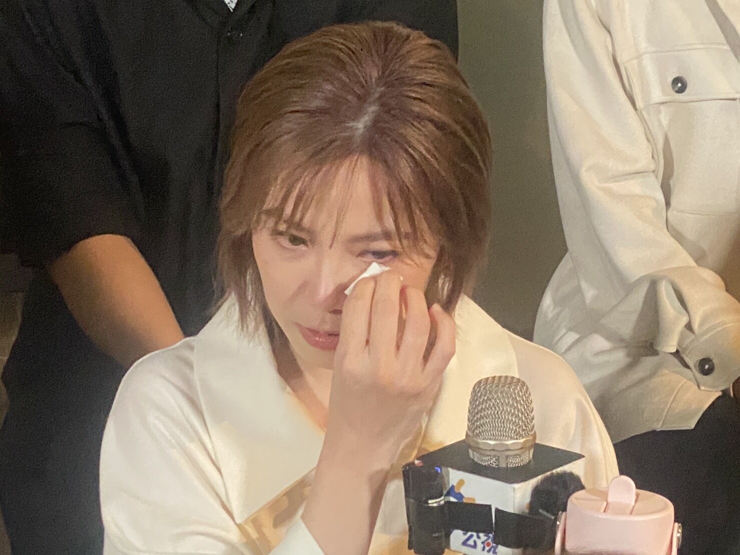 ▲廖苡喬淚崩。(圖/記者黃國霖攝)