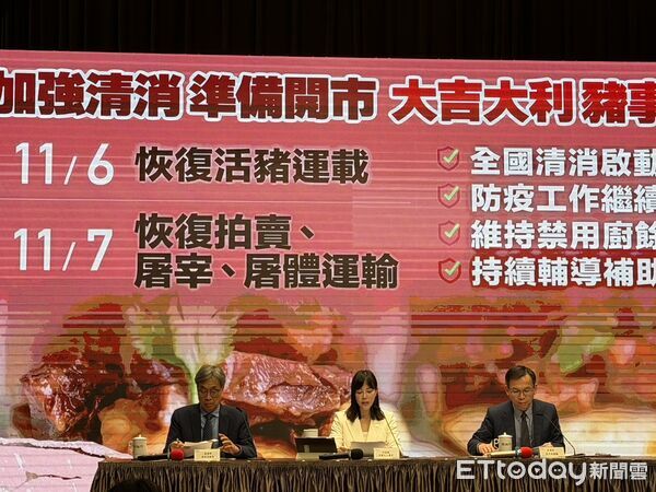 ▲▼行政院會記者會「非洲豬瘟防疫強化措施」圖卡。(圖/記者陳家祥攝)