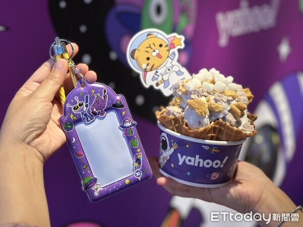 ▲▼COLD STONE找來Yahoo推出聯名冰品「芋宙漫遊」。(圖/記者蕭筠攝)