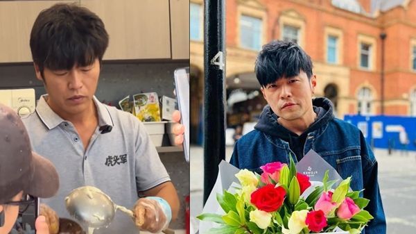 ▲蛋餅店老闆因神似周杰倫引發關注。(圖/翻攝自小紅書/林風小助手、周杰倫IG)