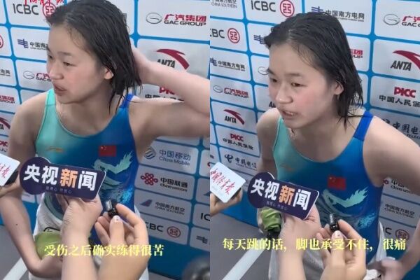 ▲全紅嬋賽後受訪。(圖/翻攝自微博)