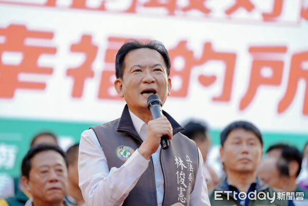 ▲林俊憲在安南區成立後援會,現場湧入逾五千名支持者,展現強大基層動能。(記者林東良翻攝,下同)