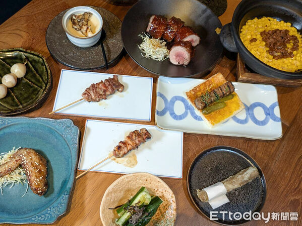 ▲吃得到fumée招牌鵪鶉蛋、雞頸肉串燒 inari居酒屋推特別企劃。(圖/記者黃士原攝)