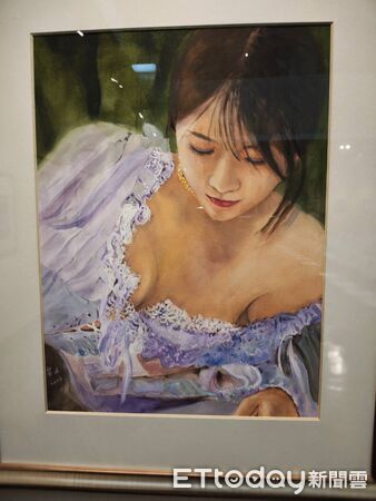 ▲郭宗正在台南市文化中心展出42幅水彩作品,人物與風景系列廣受注目。(記者林東良翻攝,下同)