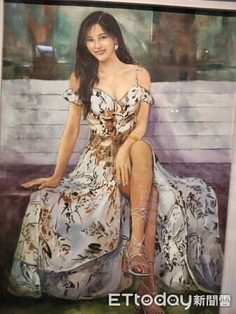 ▲郭宗正在台南市文化中心展出42幅水彩作品,人物與風景系列廣受注目。(記者林東良翻攝,下同)