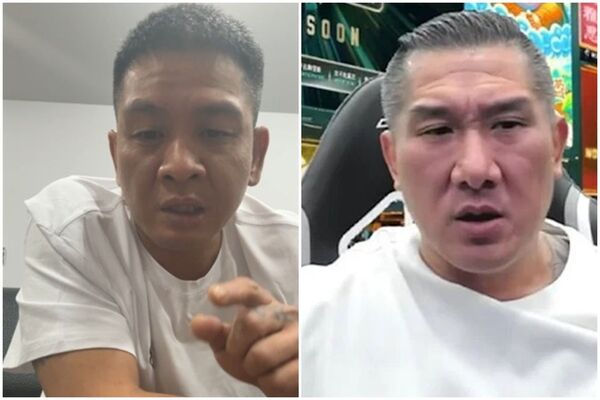 館長被昔日戰友、成吉思汗健身俱樂部元老級員工「大師兄」李慶元與高階主管小偉,開直播「毀滅式爆料」。(翻攝自李慶元臉書、館長YT)