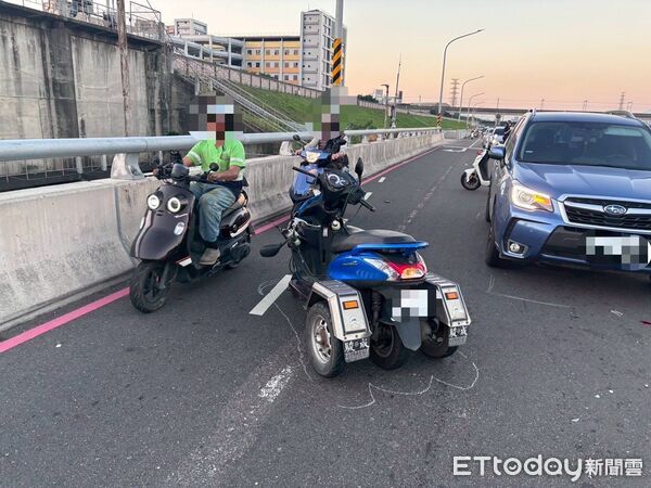 ▲高男開車返家途中,遭騎身障機車呂男逆向撞上。(圖/記者陸運陞翻攝)