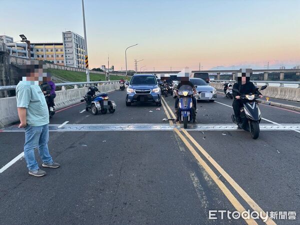 ▲高男開車返家途中,遭騎身障機車呂男逆向撞上。(圖/記者陸運陞翻攝)