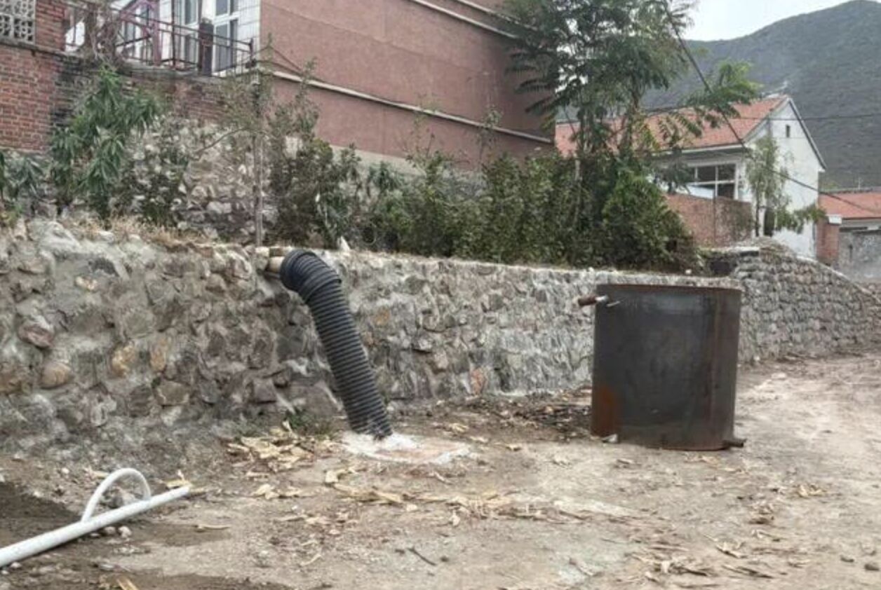 ▲河北涼水河鄉清河沿村。(圖/翻攝新京報)