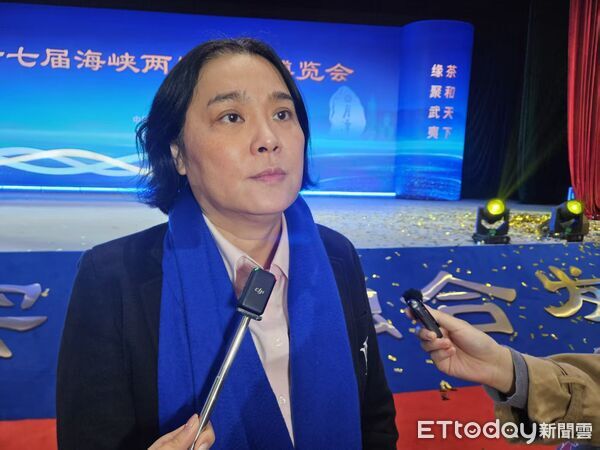 ▲▼國民黨立委陳玉珍16日出席茶博會。(圖/記者陳冠宇攝)