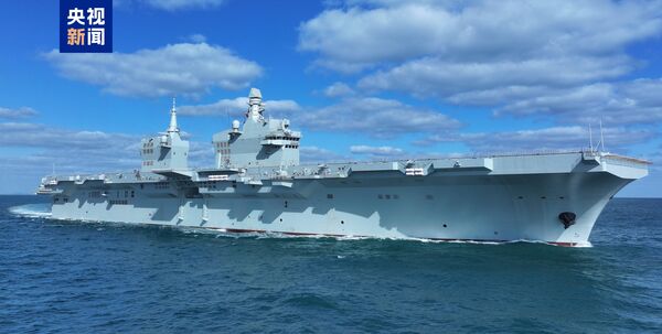 ▲▼解放軍076兩棲攻擊艦「四川艦」。(圖/翻攝央視)